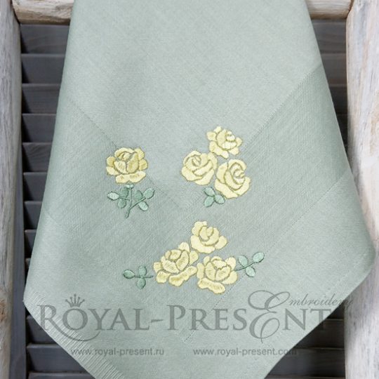 Дизайны машинной вышивки Мини розы