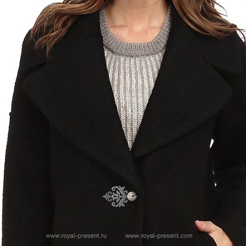 Дизайны машинной вышивки Прорези для пуговиц барокко