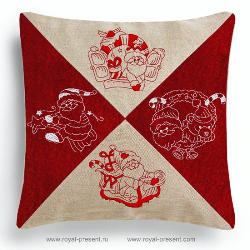 Коллекция дизайнов машинной вышивки Четыре Санты