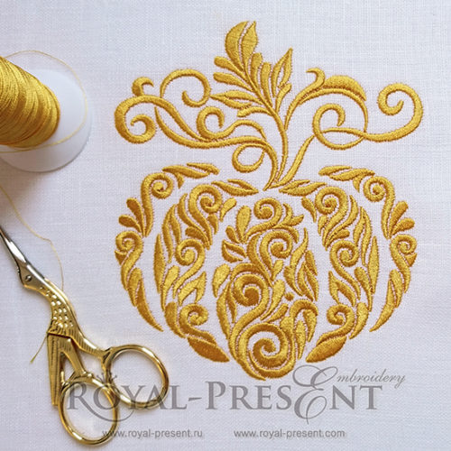Дизайн машинной вышивки Орнаментальная тыква
