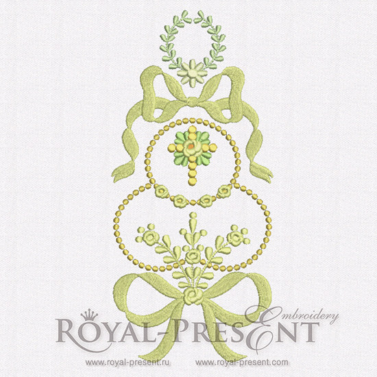 Комплект дизайнов машинной вышивки для крестин