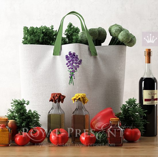 Лаванда Дизайн машинной вышивки