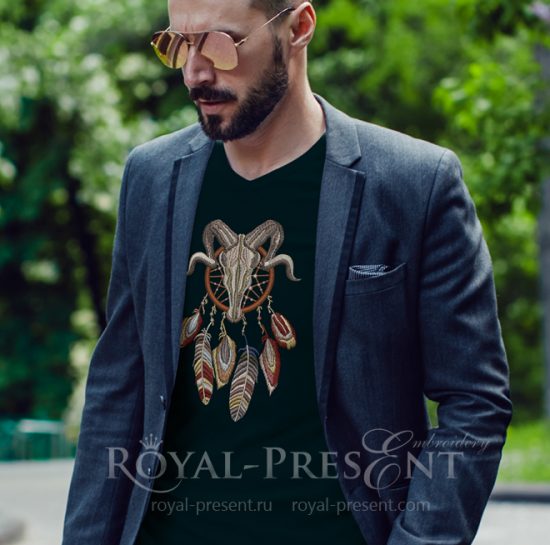 Ловец Снов Мужской Дизайн машинной вышивки