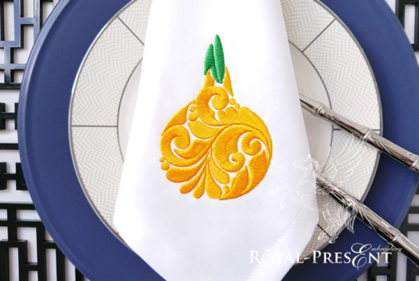 Дизайн машинной вышивки Лук