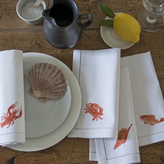 Морские обитатели для столового текстиля