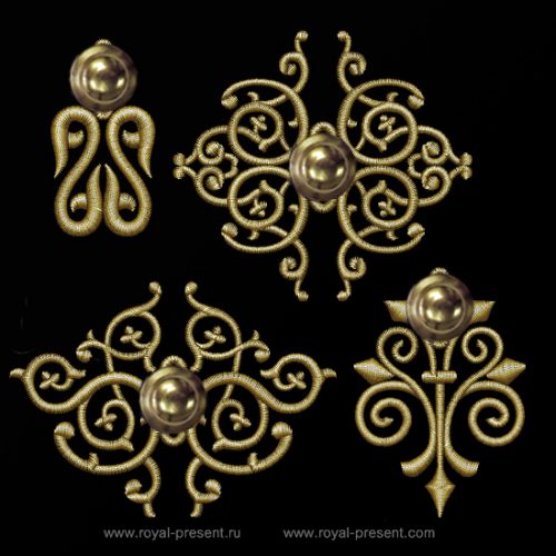 Набор дизайнов для обработки прорезей для пуговиц