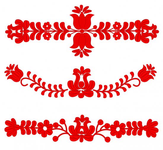 Венгерский красный узор