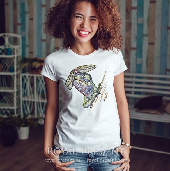 Дизайн для машинной вышивки Хамелеон