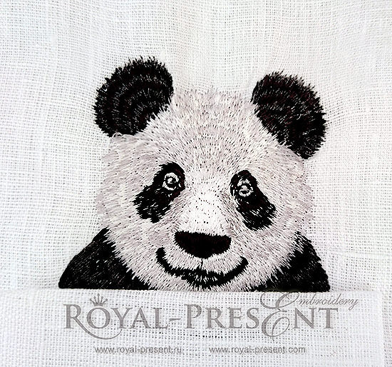 Дизайн машинной вышивки Панда в кармане