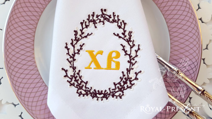 Дизайн машинной вышивки Пасхальное яйцо из вербы