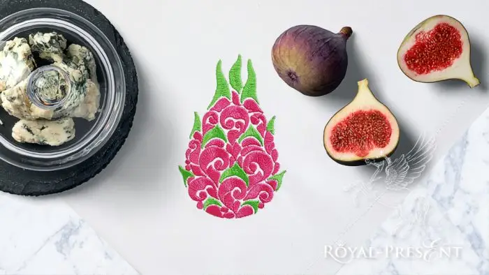 Орнаментальный Дизайн машинной вышивки Питайя