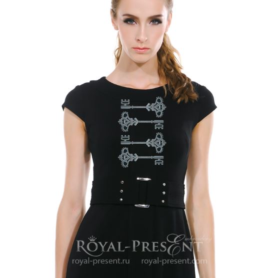 Дизайн для машинной вышивки Серебряный ключик