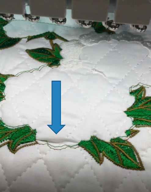 стеганая ткань, обратите внимание на верхний слой