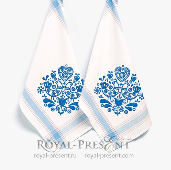 Дизайн машинной вышивки Скандинавский узор