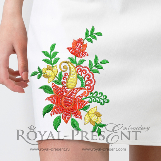 Дизайн для машинной вышивки Восточный букет