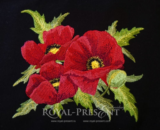 Дизайн машинной вышивки Маки