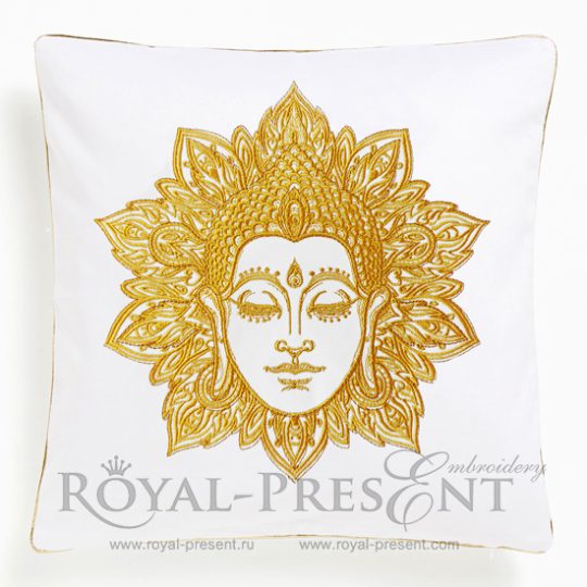Дизайн машинной вышивки Будда и мандала - 2 размера
