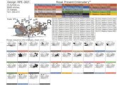 Дед Мороз на санях с оленями дизайн машинной вышивки - 3 размера