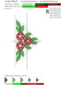 Дизайн для машинной вышивки Красные розы ришелье