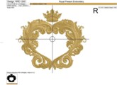 Дизайн машинной вышивки Барокко рамка для монограммы - 3 размера