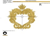 Дизайн машинной вышивки Барокко рамка для монограммы - 3 размера