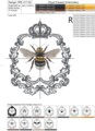 Дизайн машинной вышивки Королева Пчела - 3 размера