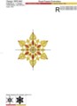 Снежинка с рубинами - 4 размера