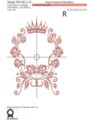 Дизайн машинной вышивки Цветочная грациозная рамка - 2 размера