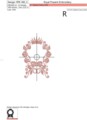 Дизайн машинной вышивки Цветочная грациозная рамка - 2 размера