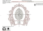 Дизайн машинной вышивки Винтажное Пасхальное яйцо - 2 размера