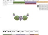 Фиалка бордюр Дизайн машинной вышивки - 3 размера