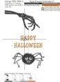 Happy Halloween паук на паутине Дизайн машинной вышивки - 6 размеров