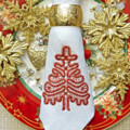 Новогодняя елочка как Баттенбергское кружево Дизайн машинной вышивки - 2 размера