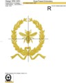 Пчела в рамке Дизайн вышивки - 2 размера
