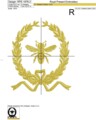Пчела в рамке Дизайн вышивки - 2 размера