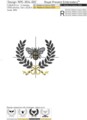 Пчелка в рамке Дизайн машинной вышивки - 3 размера