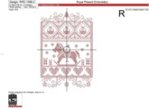 Рождественский Дизайн машинной вышивки крестом Лошадка - 4 размера