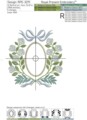 Розы Рамка Дизайн машинной вышивки - 5 размеров