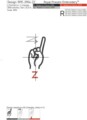 Язык Глухих Буква Z дизайн машинной вышивки - 3 размера